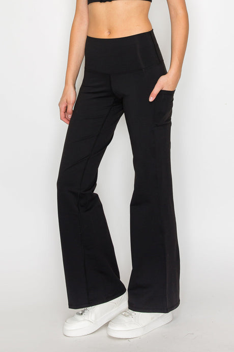 Pocket Flare Leggings-Black - MUTCCI